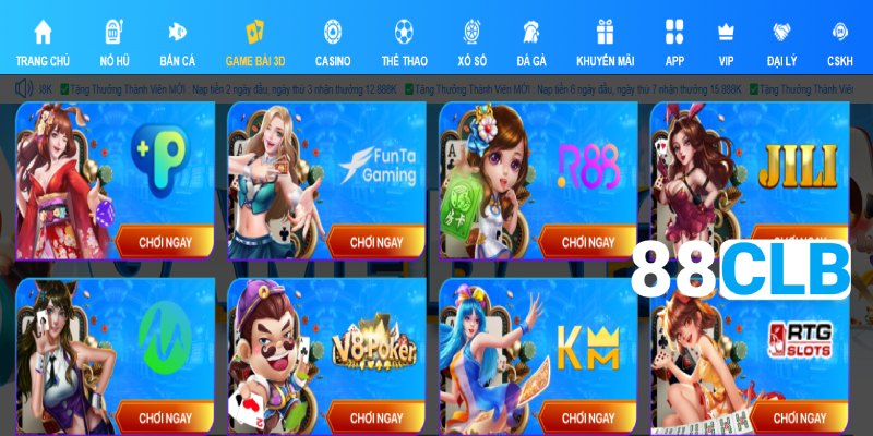 Game Bài 88CLB Nhiều đối tác đỉnh cao, hàng đầu tại Game Bài 88CLB