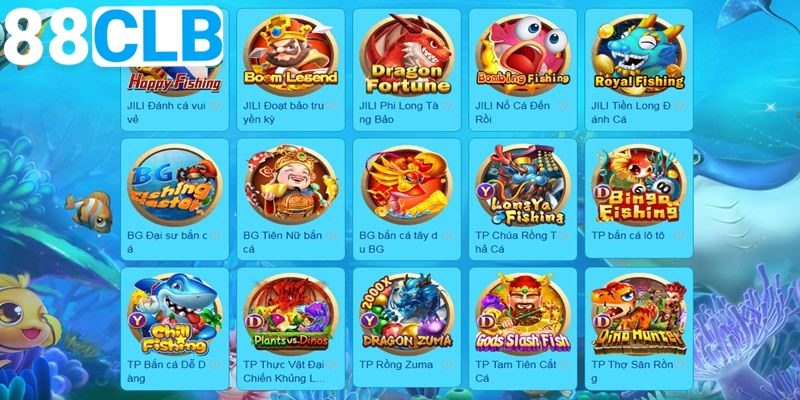 Bắn Cá 88CLB Các phiên bản game nổi bật trên hệ thống