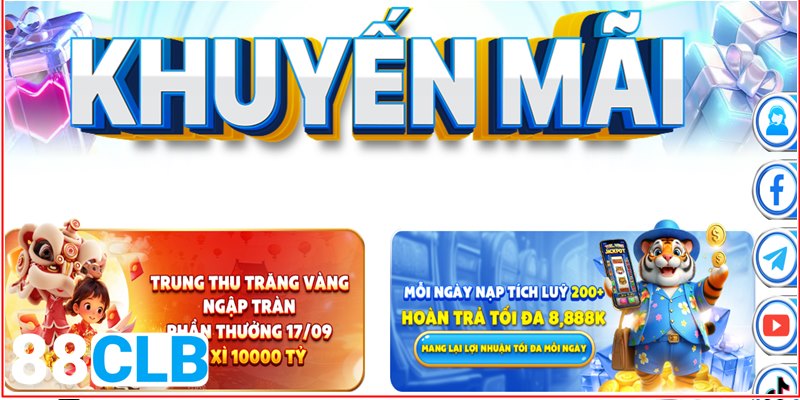 Khuyến Mãi 88CLB | Ưu Đãi Vàng Dành Cho Thành Viên Nhà Cái Tổng hợp sự kiện khuyến mãi 88CLB dành cho hội viên của nhà cái trực tuyến